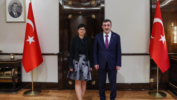 Cumhurbaşkanı Yardımcısı Yılmaz, AB Komiseri Marta Kos ile Görüştü