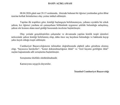 Öğrenci Yurdunda Gizli Çekim İddiası: Şüpheli Gözaltına Alındı