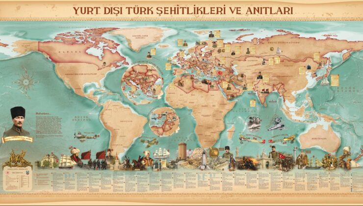 48 Ülkedeki 172 Türk Şehitliği Özel Haritada Bir Araya Getirildi